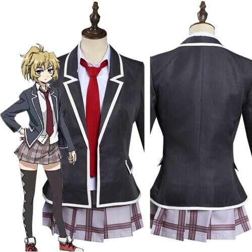 AnimeTenkuu Shinpan/High-Rise Invasion-Mayuko Nise Cosplay Costume Dress Outfits Halloween Carnival Suit
