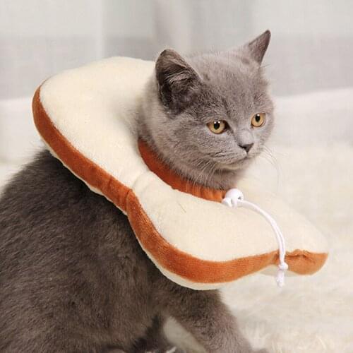 Creative Cat Collar Headgears Pet Bite-proof Neck Collars Pets Lick-proof Anti-bite Collar Avocado Toast Ring Accessories