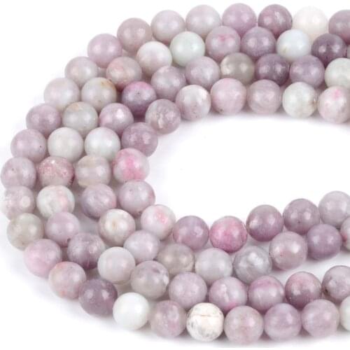 Perles Natural Stone Lilac Jaspers Round Beads For Jewelry Making 4 6 8 10 12mm Loose Beads Diy Bracelet Necklace Wholesale