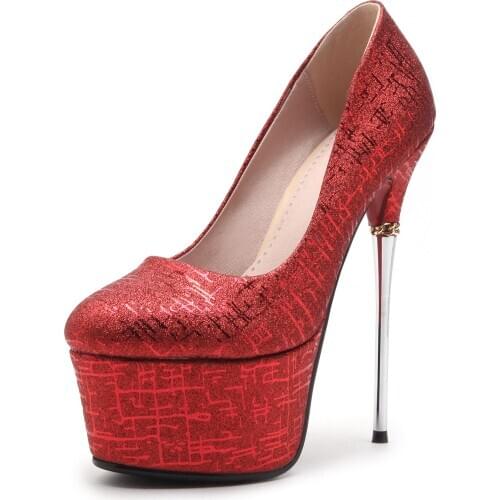 Light mouth ultra-high new spring with waterproof Taiwan sexy nightclub round head thin documentary shoes 18225