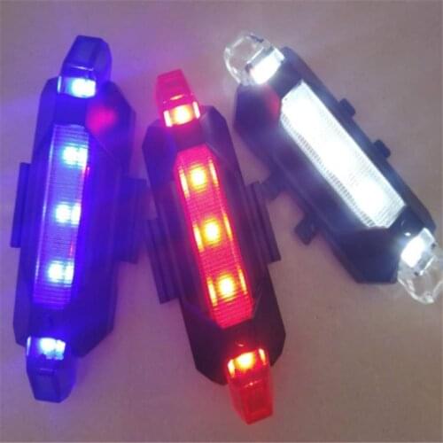 New Bike Bicycle USB light LED Taillight Rear Tail Safety Warning Cycling Portable Light,USB Style Rechargeable or Battery Style