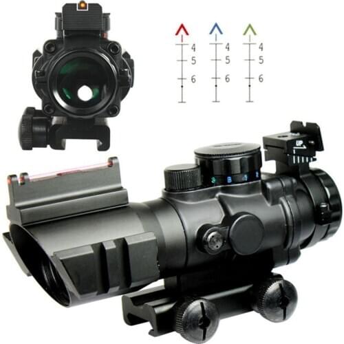 Riflescope 4x32 fiber optic prism cross sight metal water bomb chicken holographic sight Outdoor toy tactical CS game equipment