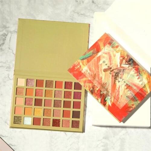 Kapmore Eyeshadow Palette 35 Colors Waterproof Glitter Shimmer 3D Eyeshadow Matte Eyeshadow Women Cosmetics Tool