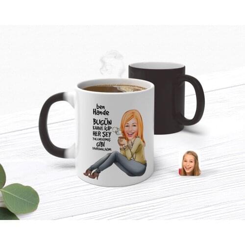 Personalized Women 'S Everything Yolundaymış As Caricature Of Magic Mug Bardak-3