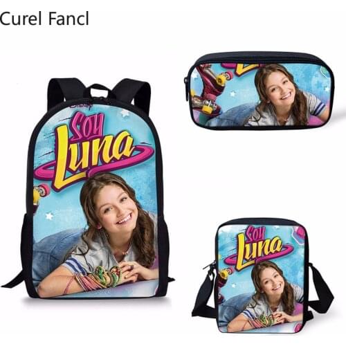2021 Customized Hot School Bags Soy Luna Pattern Print School Backpack For Girls Boys Orthopedic Schoolbag Backpacks Book Bag
