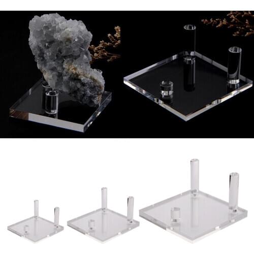 Clear Acrylic Display Stand Holder Suport for Fossils Minerals Rock Specimens Geode Crystal Agate Stones Jewelry