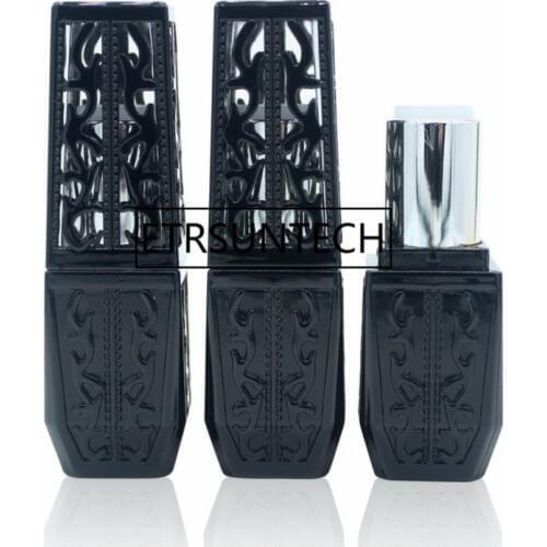 5g Empty Lipstick Tubes Black Retro Hollow Style Cute Lipbalm Container Elegant Chapstick Tube Diameter 12.1mm F20171962