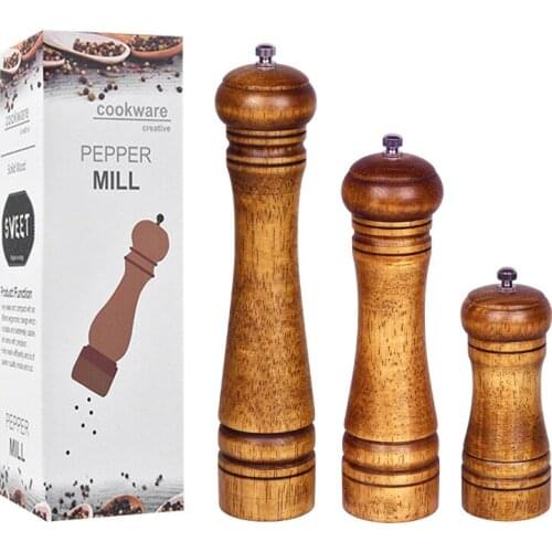 Oak pepper spice grinder handheld seasoning grinder ceramic grinding core multi-purpose seasoning bottle kitchen barbecue tool