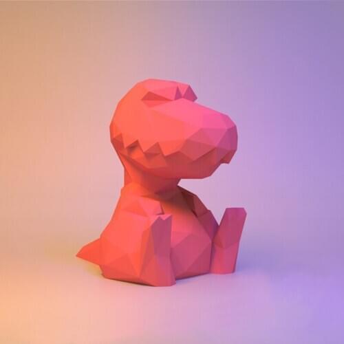 DIY Home Decoration Cute Dragon Dinosaur Paper Model Puzzles Toy Animal for Restaurants Bar Waterproof Educational Folding Model