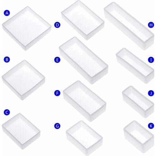 Silicone Mold DIY Square Rectangle Exopy Resin Mirror Crafts Jewelry Decoration