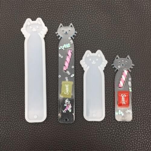 Silicone Mold DIY Bookmark Cute Pet Mirror Crafts Jewelry Making Epoxy Resin