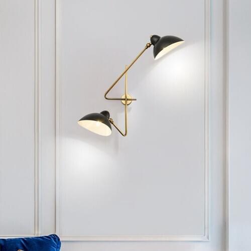 Modern simple study living room bedroom designer creative bedside bedroom wall lighting iron wall lamp