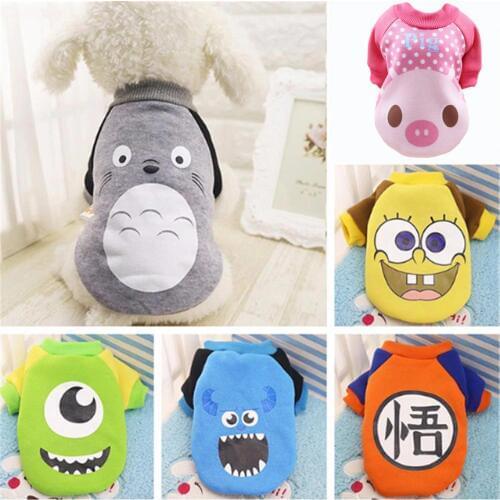 Pet Hoodie Sports Lovely Leisure Cartoon Coat Puppy Dog Jacket Chihuahua Clothes Dog Warm Winter Yorkshire Coat Dog Cat Clothes