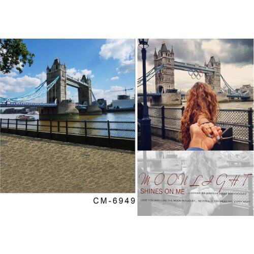 TR 10X10ft Photo Background London Bridge Riverside Wedding Photography Backdrops Studio For Baby Interior Photos Backgrounds