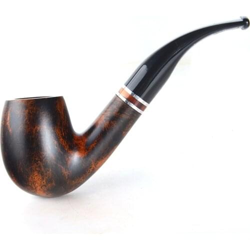 Briar pipes tobacco smoking pipe smooth finish 9mm filter full bent pipe shape #CK1006