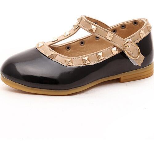 Mudibear Toddler Girls Party Shoes Flat Rivet Princess Shoes Kids Soft Leather Shoe Children Roman Wedding Shoe New Summer 2020