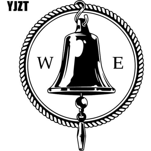 YJZT 15.8X19CM Sea Bell Personality Rear Windshield Decoration Sticker Vinyl Decals C25-0490