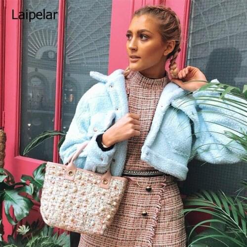 Lambswool Fleece Jackets Women Autumn Winter Warm Fashion Coats Long Sleeve Casual Pocket Button Outerwear