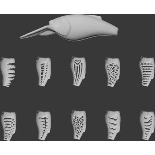 WLure Hard Plastic 3D Stencil for Crankbait Fishing Lure UPC647