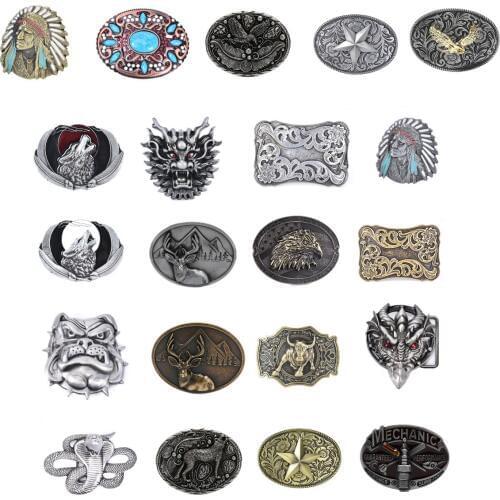 1pcs Luxury Eagle Star Metal Cool Belt Buckles For Man Unisex Western Fashion Buckle Cowboys Cowgirls Paracord Buckle