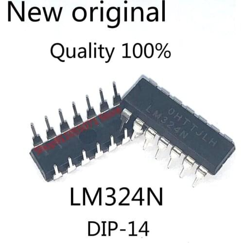 10PCS/LOT LM324 DIP14 LM324N DIP 324 DIP-14 Original In Stock
