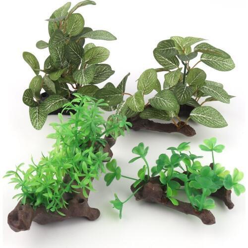 5pcs/ Artificial Sink Wood Dead-Wood Water Grass Waterweeds Aquarium Fish Tank Decoration Landscaping Simulation Plant Wholesale