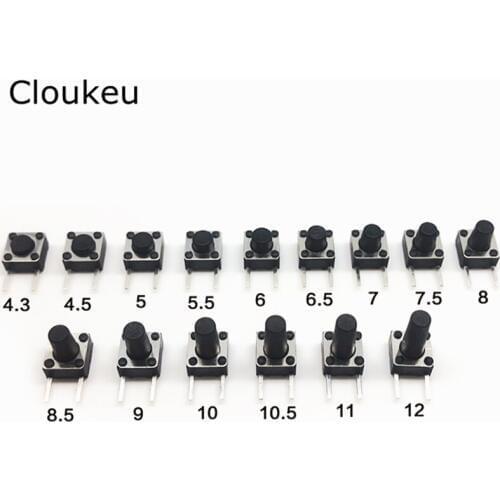 50Pcs 6*6*7MM Side 2Pin Side press Touch switch 6x6x7 Micro button switch