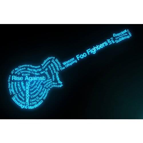 5D DIY Letters Guitar Picture Diamond Painting Full Drill Embroidery Cross Stitch Mosaic Craft Sticker Home Decor Christmas Gift