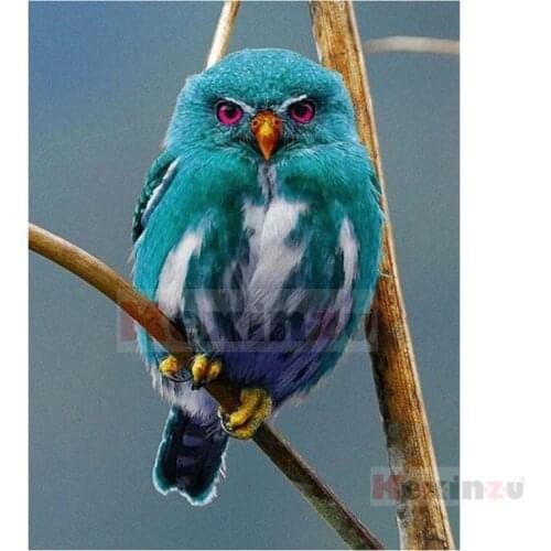 Kexinzu Full 5D DIY Square/Round Drill Diamond Painting "Branch Bird" 3d Diamond Embroidery Cross Stitch Decor Gift Ke05