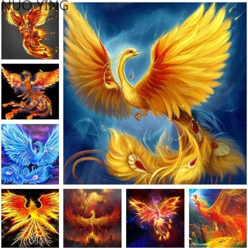 Diy Diamond Painting 5d Phoenix Full Square/round Diamond Diamond Embroidery Animal Handmade Gift Mosaic Cross Stitch Kit