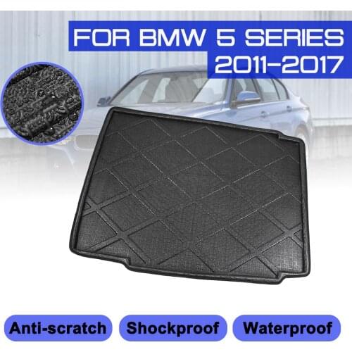Car Floor Mats Rear Trunk Boot Mat Waterproof Carpet Anti Mud Tray Cargo Liner For BMW 5 Series 2011 2012 2013 2014 2015-2017