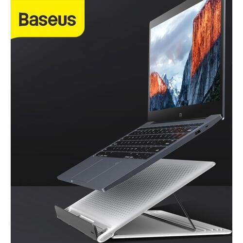 Baseus Mesh Portable Laptop Stand for Macbook pro Stand Foldable Vertical Laptop Holder Accessories Support Notebook Tablet