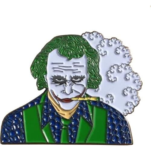 Joker badge film pin