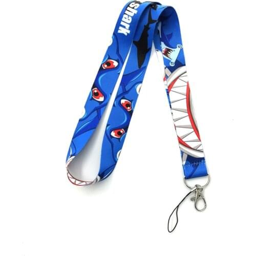 Regooly RE158 The Meg Shark Neck keychain necklace Anime Cartoon Neck Strap Lanyard ID badge holder Keychain Lanyards presents