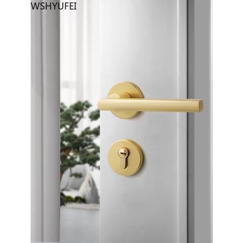 Zinc alloy American Room Door Lock with Keys/Screws Knob Lock Golden Door Handle Anti-theft Furniture Home Hardware Decoration