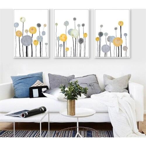 Flower Home Decor Nordic Canvas Painting Poster Print Beauty Plant Cute Cartoon Kid Favor Bedroom Wall Art Backdrop Prop Supply