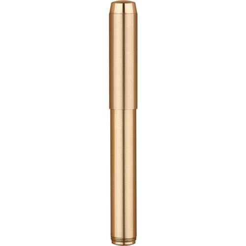 Delike Hunyuan Full Brass Stationery Black Ink EF F EF Nib Writing Smooth Portable Adults Kids Fountain Pen Birthday Gift School