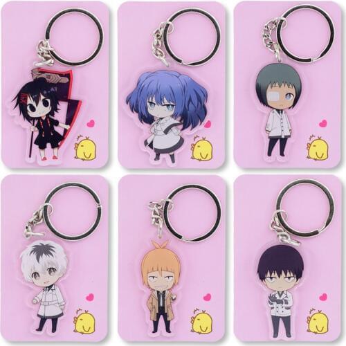 Tokyo Ghoul Re Double Sided Keychain Kaneki Ken Key Chain Hot Sale Custom made Anime Key Ring PCB149-154