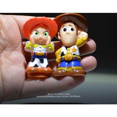 Disney Toy Story 4 Woody Jessie 5cm 2pcs/set Q Version Action Figure Anime Collection Figurine kid Toy model for children gift