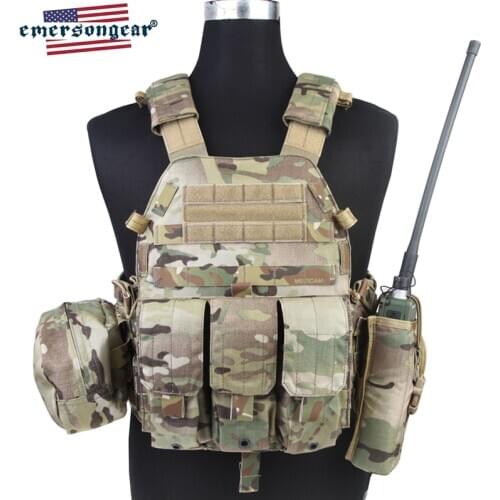 Emersongear Military Body Armor LBT6094A Style Plate Carrier Tactical Hunting Vest W 3 pouches Airsoft Military Army Gear