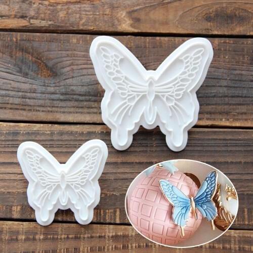 2Pcs Sugarcraft Butterfly Mold Fondant Decorating Cake Cookie Cutters Mold Cake Tool Christmas butterfly decoration for home