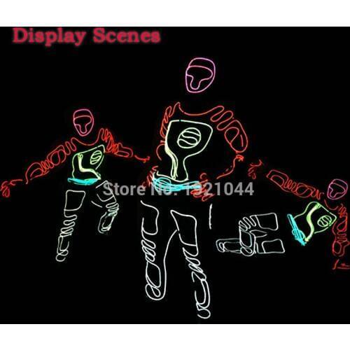 By the Style of Shadow Rider Powered by DC-12V Button EL Driver DIY Festival EL wire clothes accessories for Party Decoration