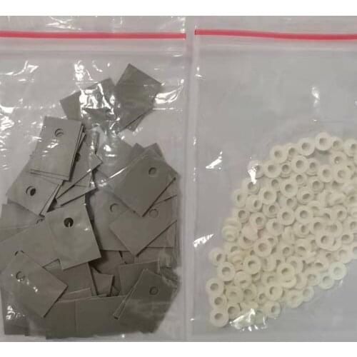 TO-220 100PCS Insulation Pads Silicone Heatsink Shim and TO-220Transistor Plastic Washer Insulation Washer each 100pcs