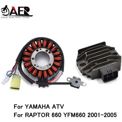 JAER Regulator Rectifier and Magneto Stator Coil Generator for Yamaha ATV RAPTOR 660 YFM660 2001-2005 2002 2003 2004