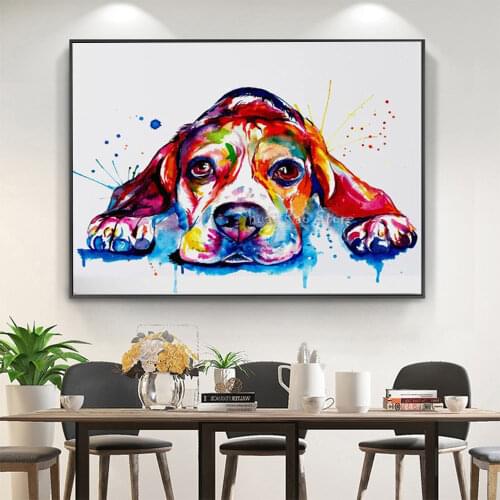 Animal Dog Beagle Painting By Numbers Set Acrylic Paints 40*50 Boards By Numbers Loft Wall Picture Crafts Adults Wholesale