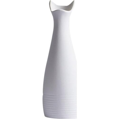 Ceramic Vase Flower Vase Centerpieces Soft Outfit Frosted Simplicity Ins Home Decor Gift Black White Cat-ear Shaped Ornament