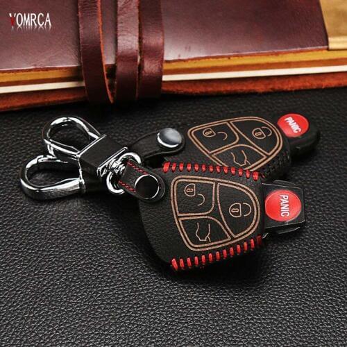 Classic design New Leather Auto Smart Car Key Case Cover keychain keyring for Benz B C E ML S CLK CL 3B 3BT AMG 3 buttons