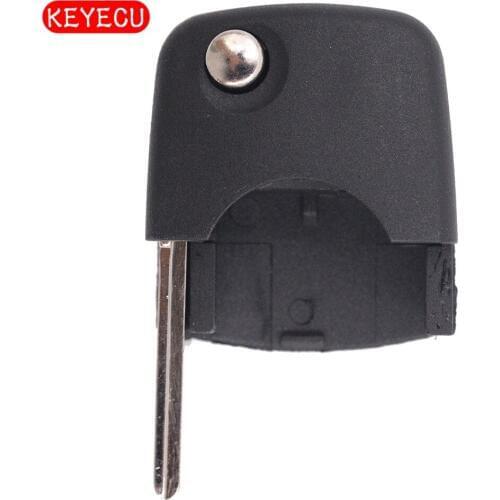 Keyecu Round Flip Remote Key Head Blank for VOLKSWAGEN VW Jetta Touareg Passat Bora