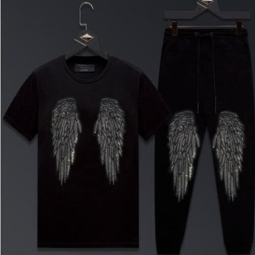 New summer Mens Sets short Sleeve Diamond stone Suits Casual Tracksuit 2021 Brand Sportswear