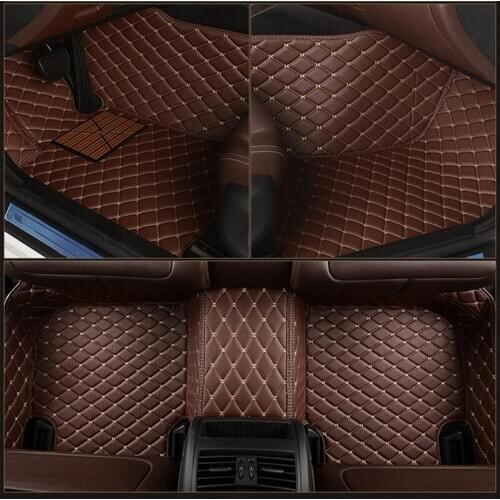 Leather Custom car floor mat for FORD Focus C-MAX fusion Mondeo Explorer Mondeo Taurus Mustang GT Kuga carpet car accessories